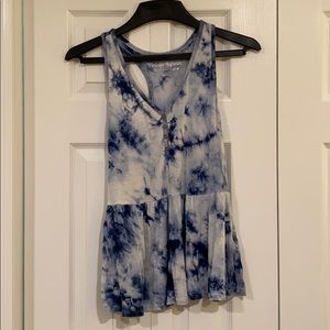 Flows blue tie dye tank top